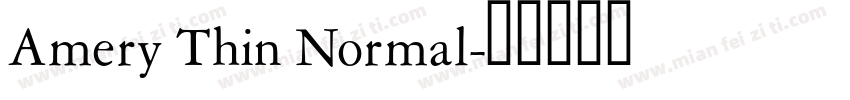 Amery Thin Normal字体转换